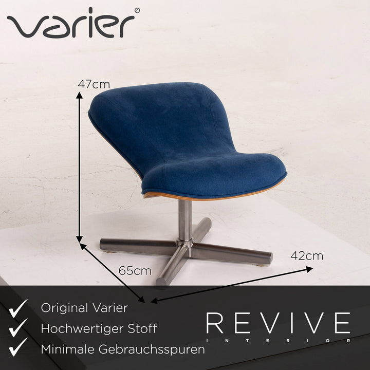 Variér Tok Fabric Wood Armchair Blue Dark Blue Feature Toshiyuki Kita #14791