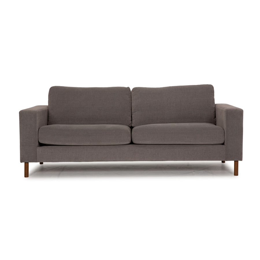 Vilmers Artic Stoff Sofa Grau Dreisitzer Couch