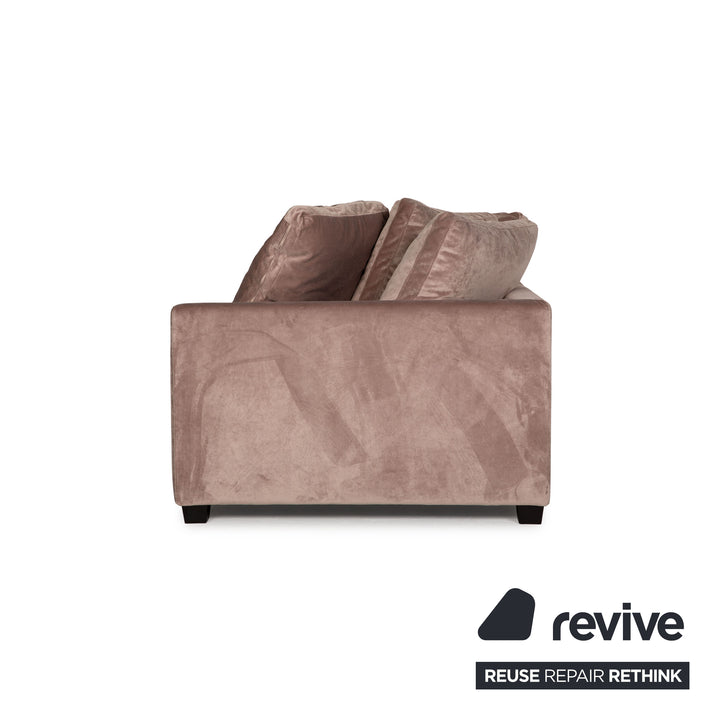Vilmers Viking Velvet Sofa Beige Two Seater Couch