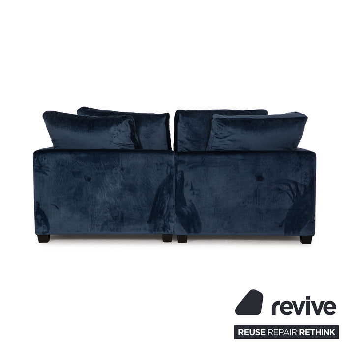 Vilmers Viking Velvet Sofa Blue Two Seater Couch