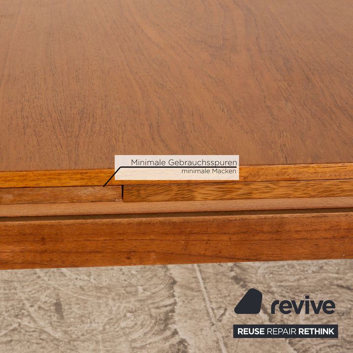 Vintage Esstisch Holz Braun Teak manuelle Funktion Ausziehfunktion Danish Design 120-210 x 80cm