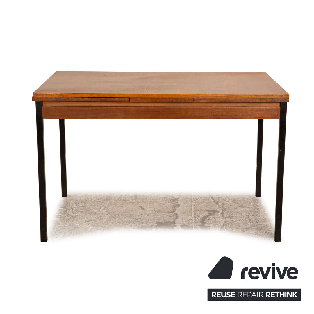 Vintage Esstisch Holz Braun Teak manuelle Funktion Ausziehfunktion Danish Design 120-210 x 80cm