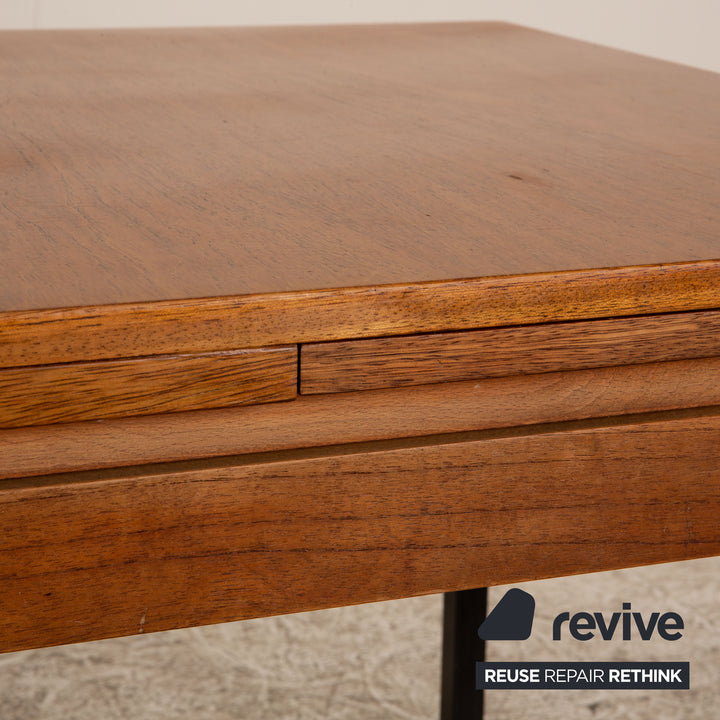 Vintage Esstisch Holz Braun Teak manuelle Funktion Ausziehfunktion Danish Design 120-210 x 80cm
