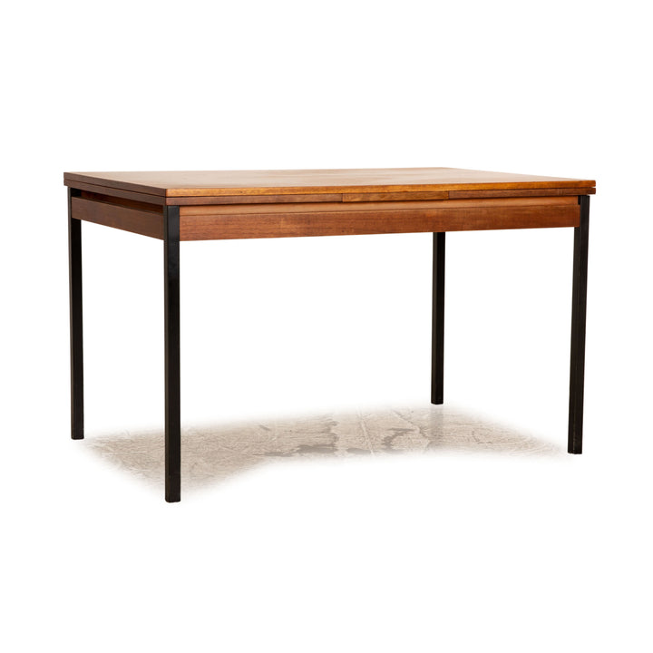 Vintage Esstisch Holz Braun Teak manuelle Funktion Ausziehfunktion Danish Design 120-210 x 80cm