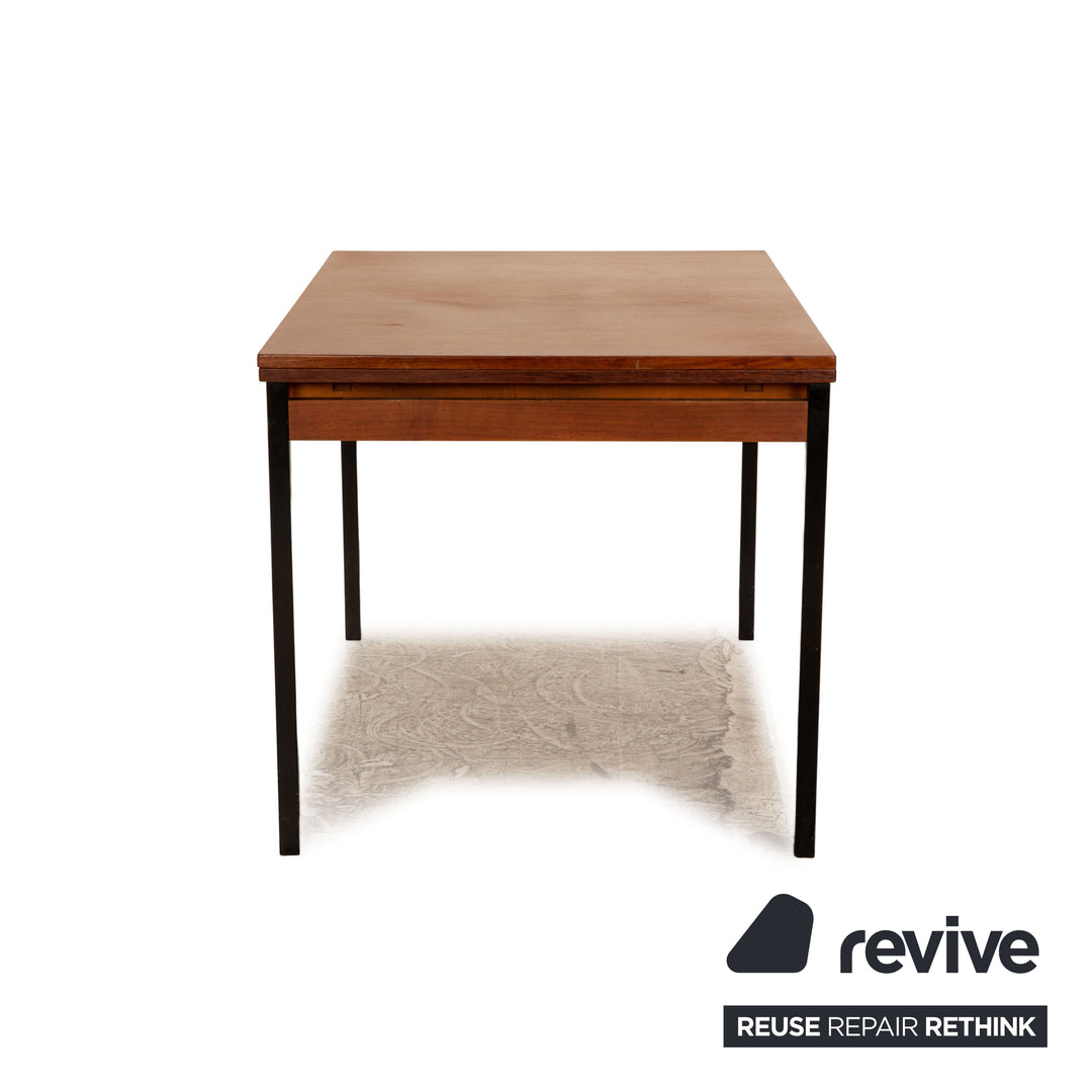 Vintage Esstisch Holz Braun Teak manuelle Funktion Ausziehfunktion Danish Design 120-210 x 80cm