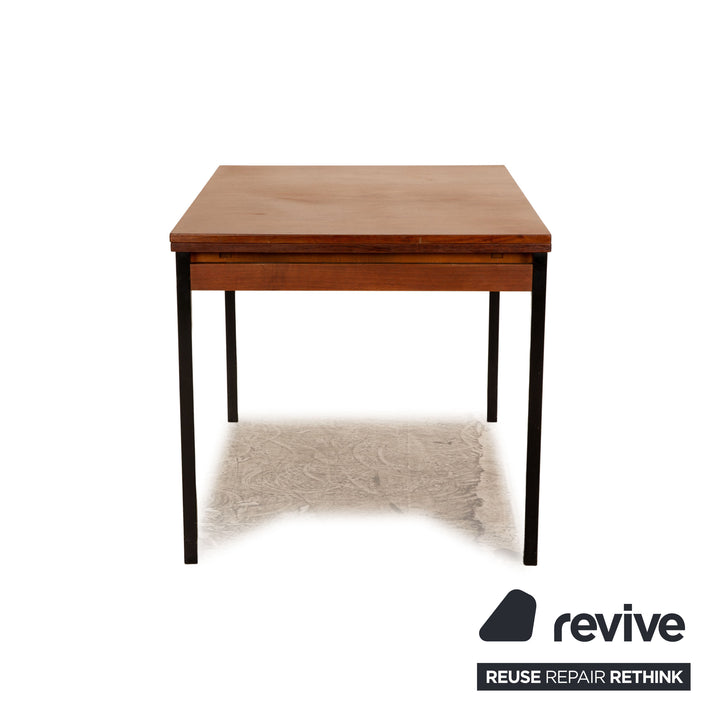 Vintage Esstisch Holz Braun Teak manuelle Funktion Ausziehfunktion Danish Design 120-210 x 80cm