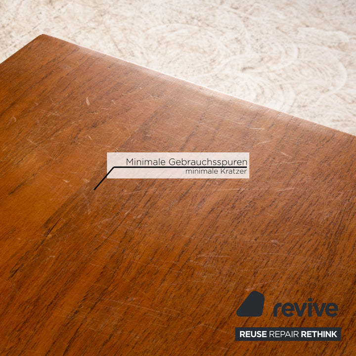 Vintage Esstisch Holz Braun Teak manuelle Funktion Ausziehfunktion Danish Design 120-210 x 80cm