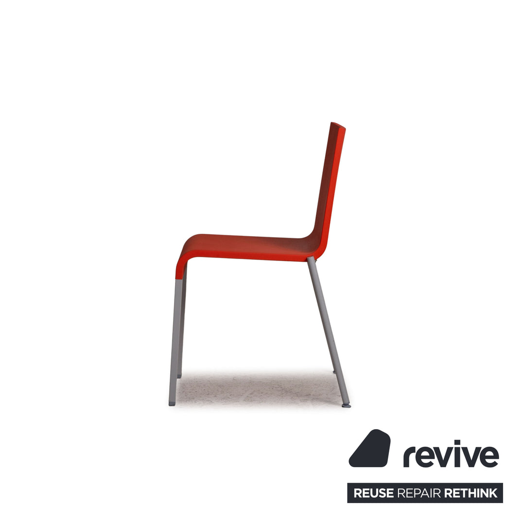 Vitra .03 plastic chair set red green