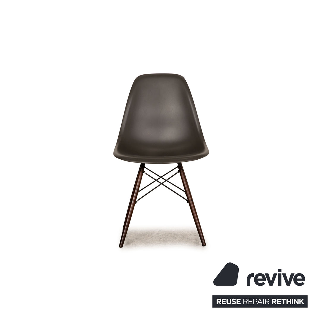 Vitra DSR Eames Plastic Side Chair Holz Stuhl Grau