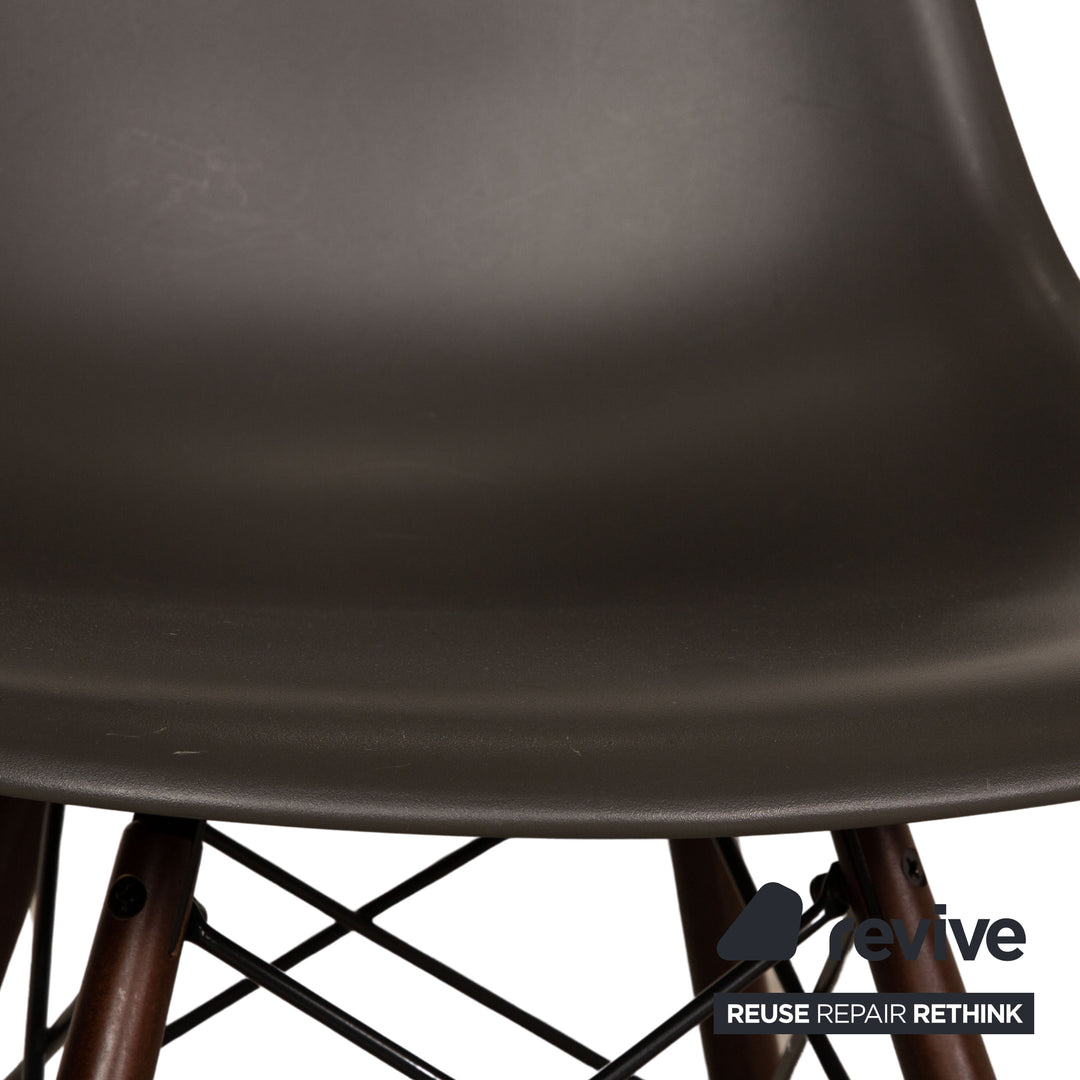 Vitra DSR Eames Plastic Side Chair Holz Stuhl Grau