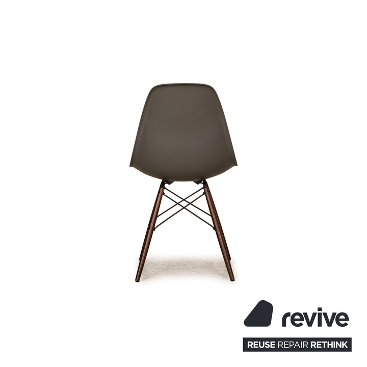 Vitra DSR Eames Plastic Side Chair Wood Chair Grey