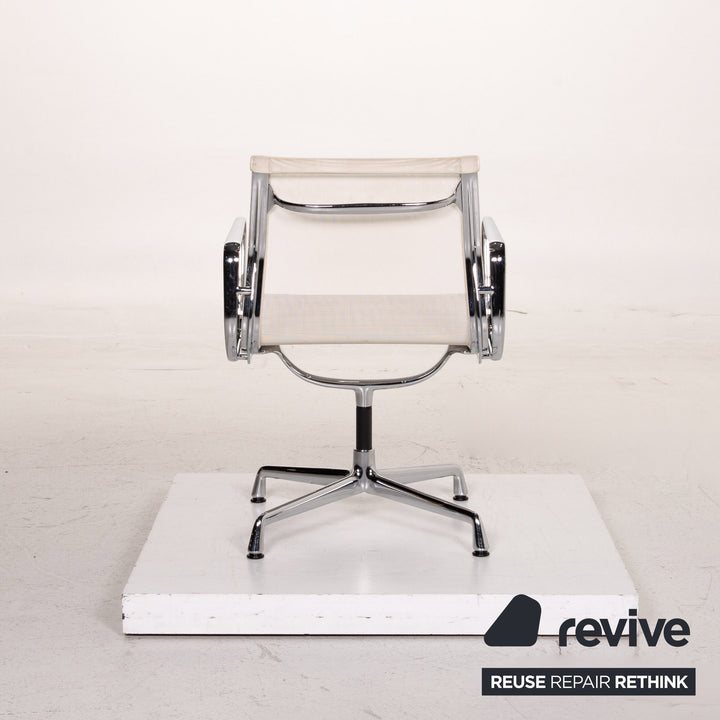 Vitra EA 108 Aluminium Kunststoff Stuhl Creme Drehbar #15666