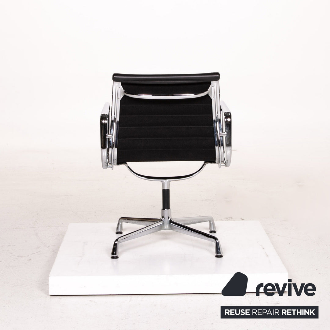 Vitra EA 108 Leather Aluminum Chair Brown Dark Brown Swivel #15037