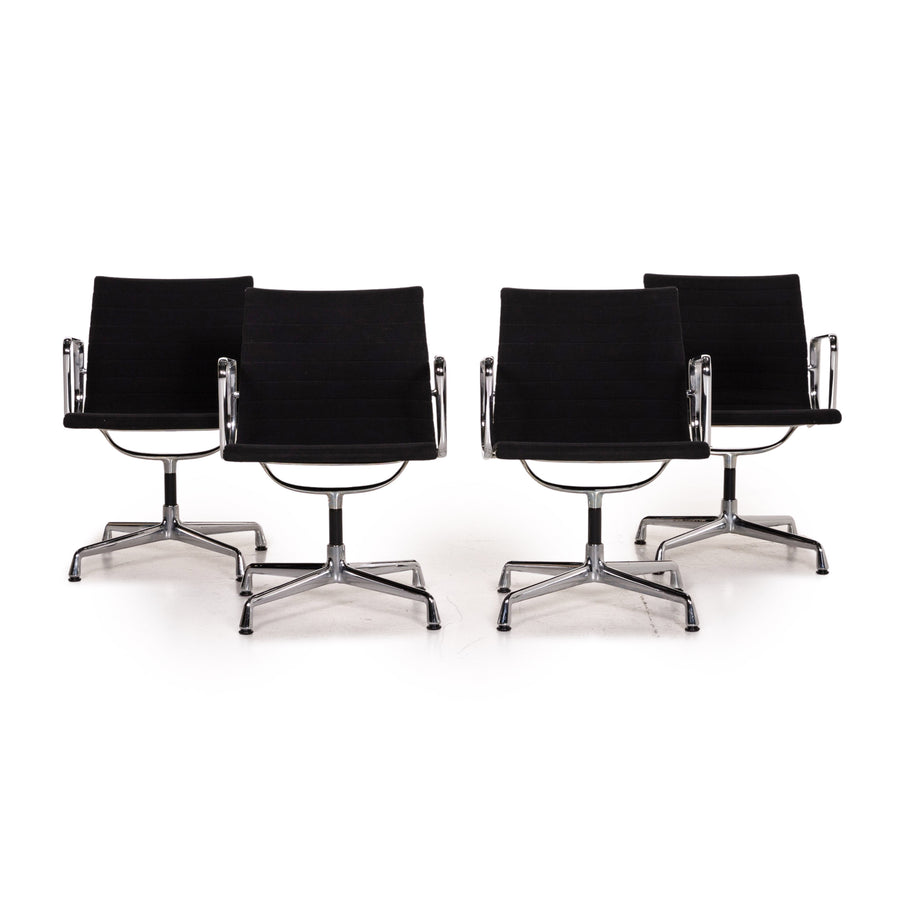 Vitra EA 108 fabric aluminum chair set black 4s swivel chair #15257