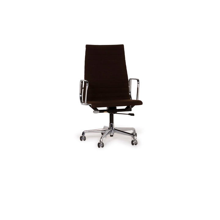 Vitra EA 119 chaise en tissu marron foncé fonction à bascule chaise #15140