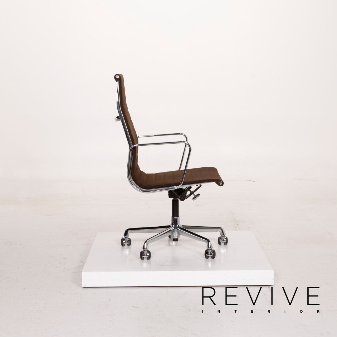 Vitra EA 119 chaise en tissu marron foncé fonction à bascule chaise #15140