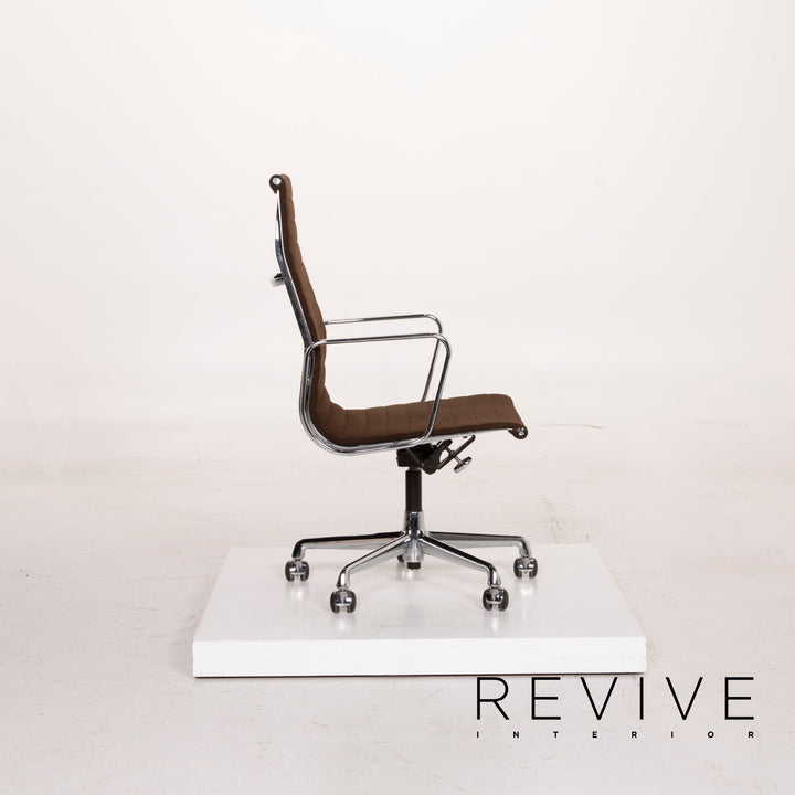 Vitra EA 119 chaise en tissu marron foncé fonction à bascule chaise #15140