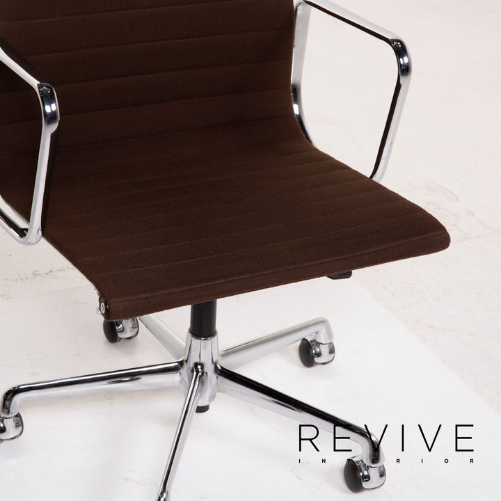 Vitra EA 119 chaise en tissu marron foncé fonction à bascule chaise #15140