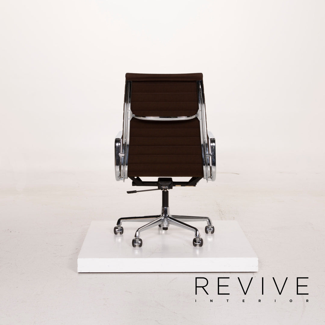 Vitra EA 119 chaise en tissu marron foncé fonction à bascule chaise #15140