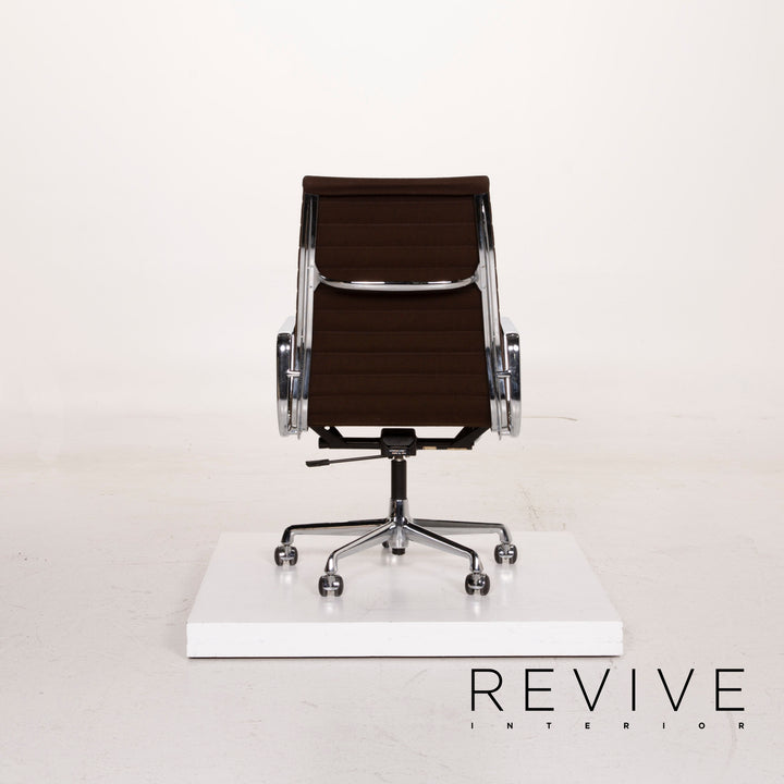 Vitra EA 119 chaise en tissu marron foncé fonction à bascule chaise #15140