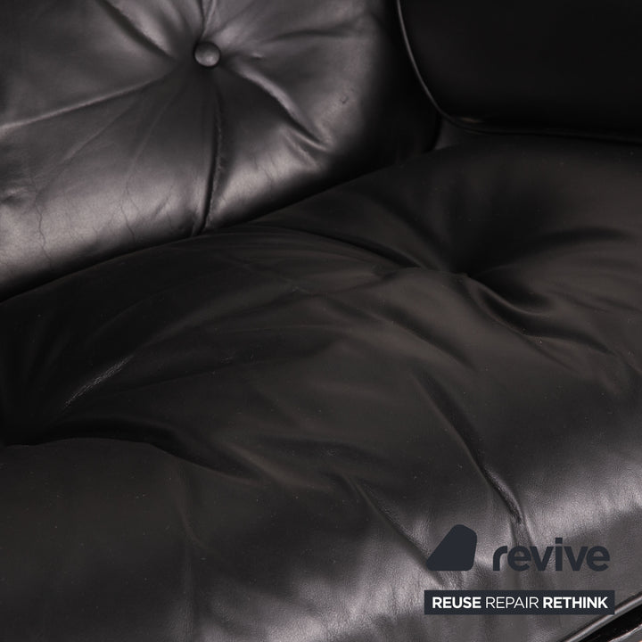 Vitra Eameas Lounge Leather Armchair Black incl. Ottoman
