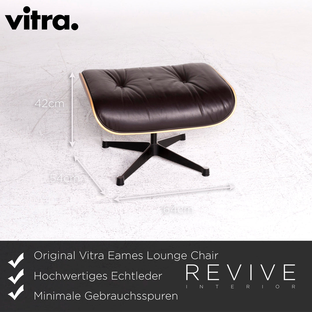 Vitra Eames Lounge Chair Leder Ottomane Braun Charles & Ray Eames Stuhl #8909