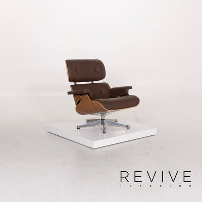 Vitra Eames Lounge Chair inkl Ottoman Leder Sessel Braun Charles & Ray #12368