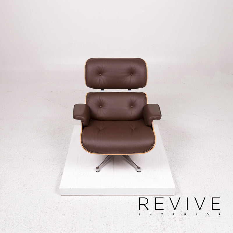Vitra Eames Lounge Chair inkl Ottoman Leder Sessel Braun Charles & Ray 