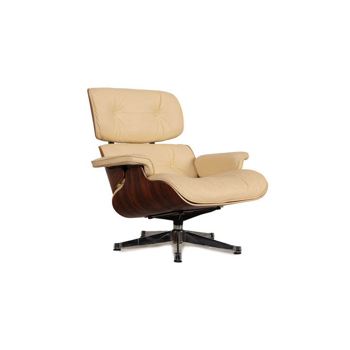 Vitra Eames Lounge Chair Leder Sessel Creme