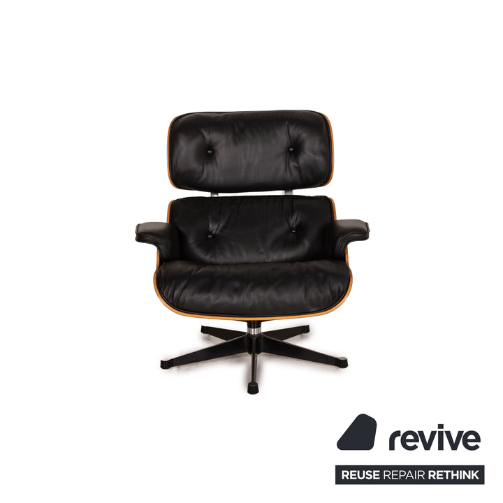 Vitra Eames Lounge Chair Leather Armchair Black