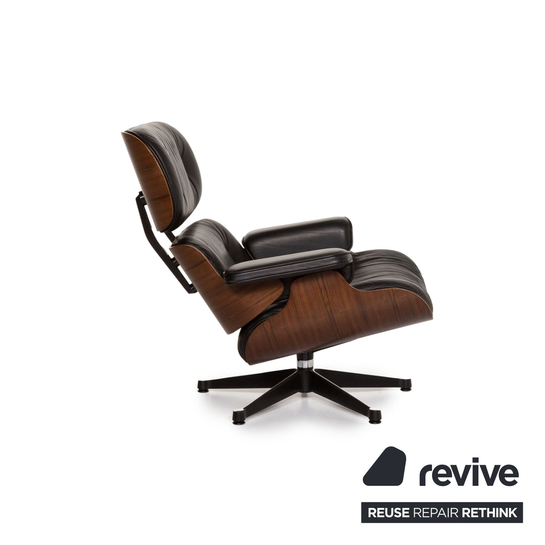 Vitra Eames Lounge Chair Leather Armchair Black