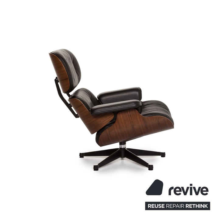 Vitra Eames Lounge Chair Leather Armchair Black