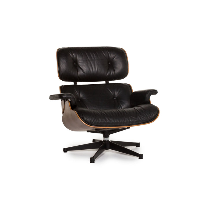 Vitra Eames Lounge Chair Leather Armchair Black