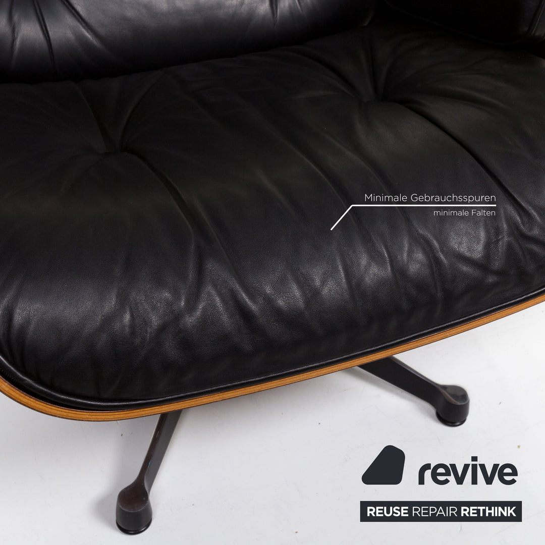 Vitra Eames Lounge Chair Leather Armchair Black