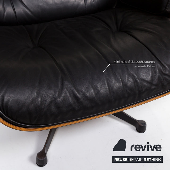 Vitra Eames Lounge Chair Leather Armchair Black