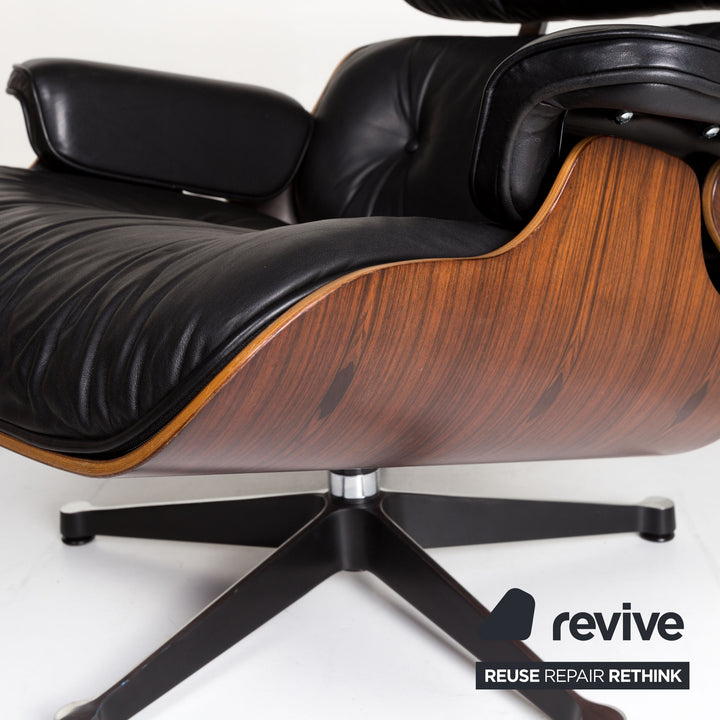Vitra Eames Lounge Chair Leather Armchair Black