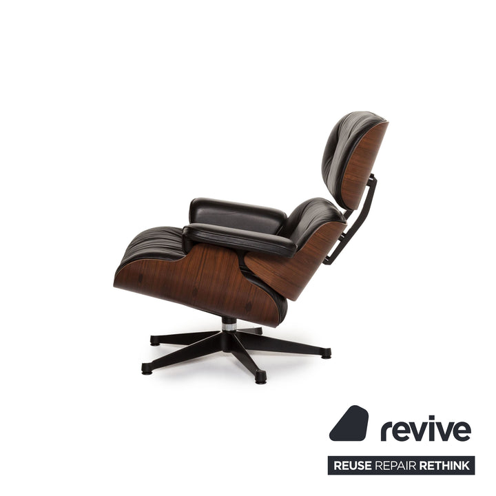 Vitra Eames Lounge Chair Leather Armchair Black