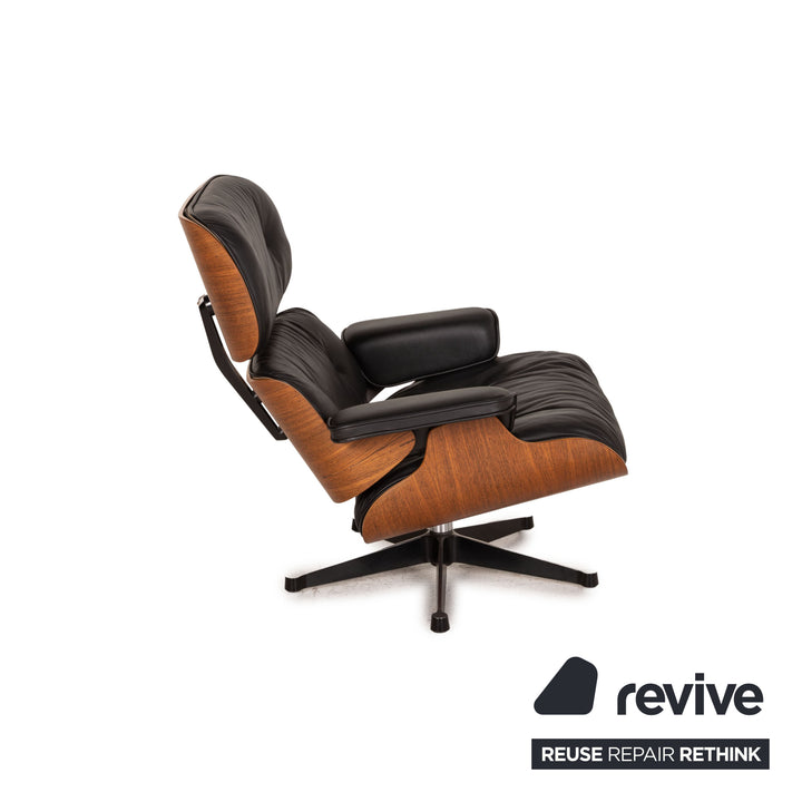 Vitra Eames Lounge Chair Leather Armchair Black