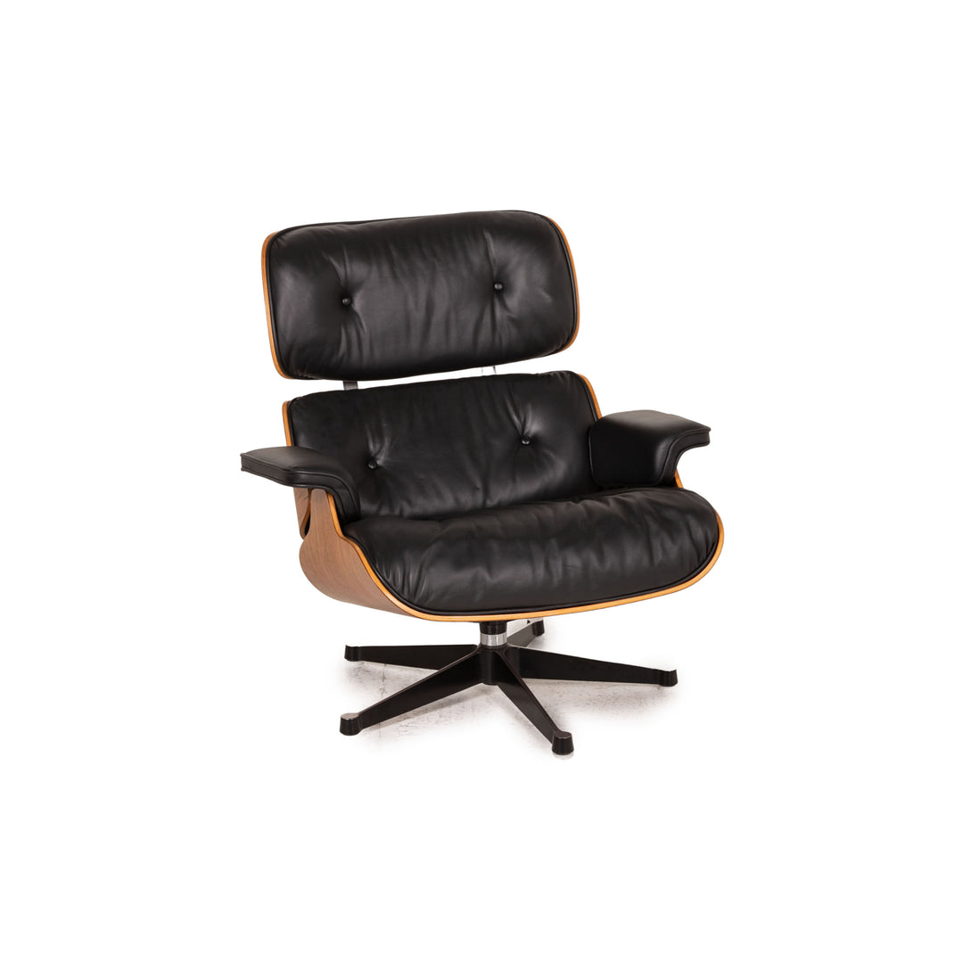 Vitra Eames Lounge Chair Leather Armchair Black