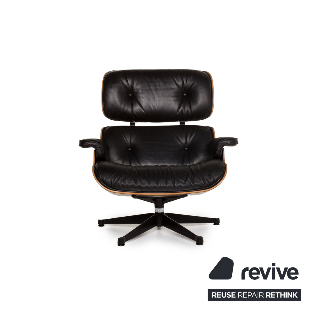 Vitra Eames Lounge Chair Leather Armchair Black