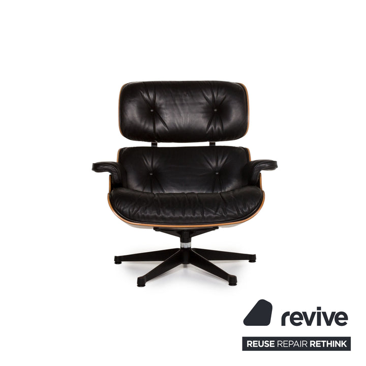 Vitra Eames Lounge Chair Leather Armchair Black