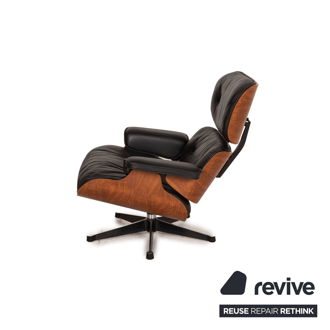 Vitra Eames Lounge Chair Leather Armchair Black