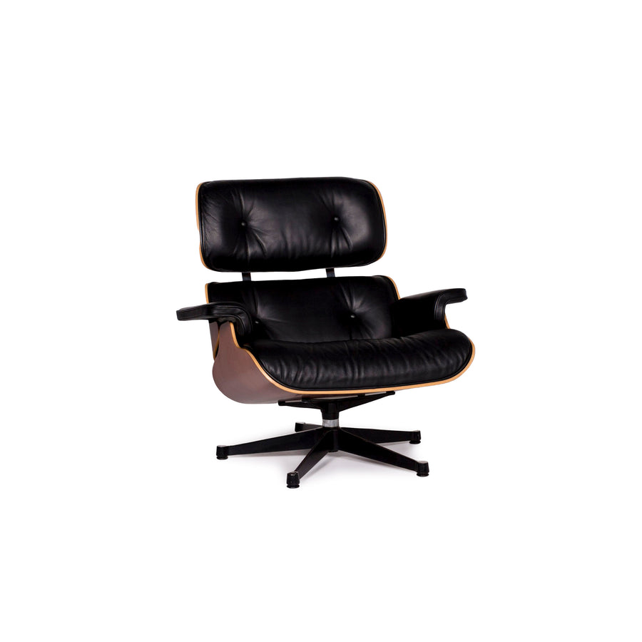 Vitra Eames Lounge Chair Leather Armchair Black Charles &amp; Ray Eames Club Chair #11167