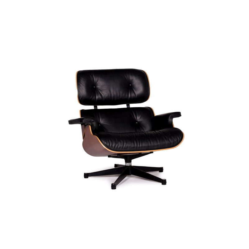 Vitra Eames Lounge Chair Leder Sessel Schwarz Charles & Ray Eames Clubsessel 