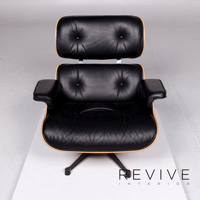 Vitra Eames Lounge Chair Leder Sessel Schwarz Charles & Ray Eames Clubsessel #11167