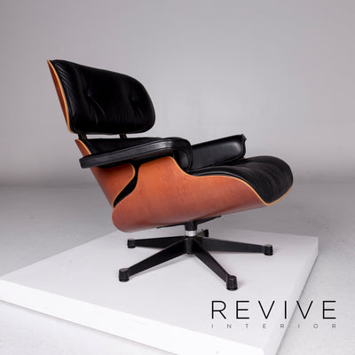 Vitra Eames Lounge Chair Leder Sessel Schwarz Charles & Ray Eames Clubsessel #11167