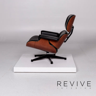 Vitra Eames Lounge Chair Leder Sessel Schwarz Charles & Ray Eames Clubsessel #11167