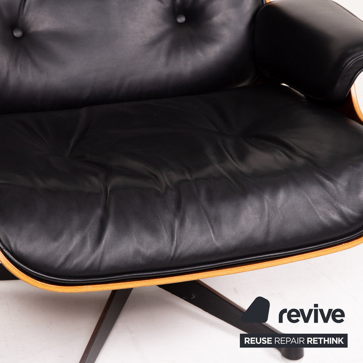 Vitra Eames Lounge Chair Leder Sessel Schwarz Holz