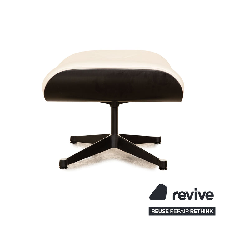 Vitra Eames Lounge Chair Leather Armchair White including Ottoman