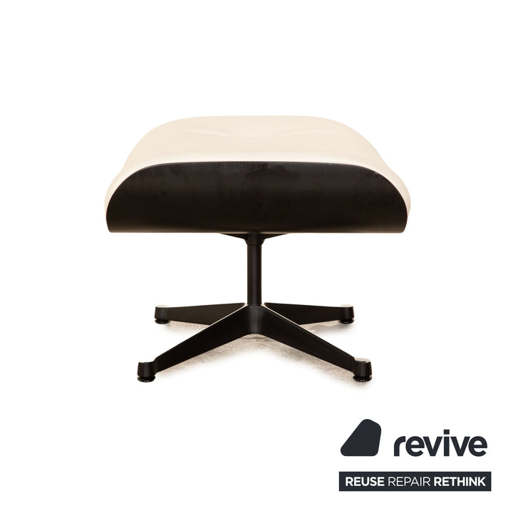 Vitra Eames Lounge Chair Leather Armchair White including Ottoman